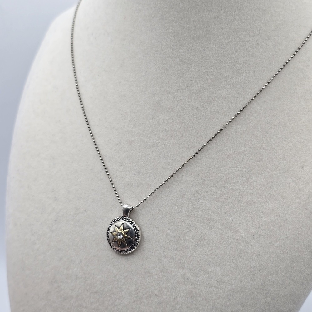 Brighton Petite Cherished Sunshine Necklace Two Tone Sun Pendant - Picture 4 of 12